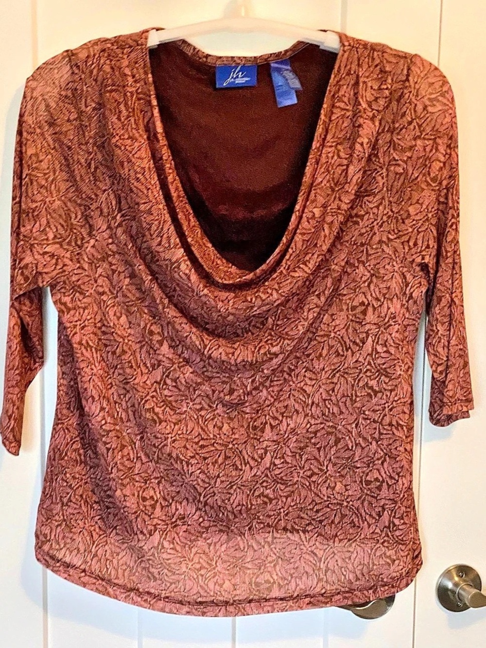 JH Collectibles Women's Abstract Brown Tunic Size 14W